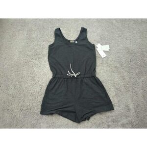 Zella Romper Womens Small Gray‎ Heather Tank Top Scoop Neck Drawstring Waist NWT